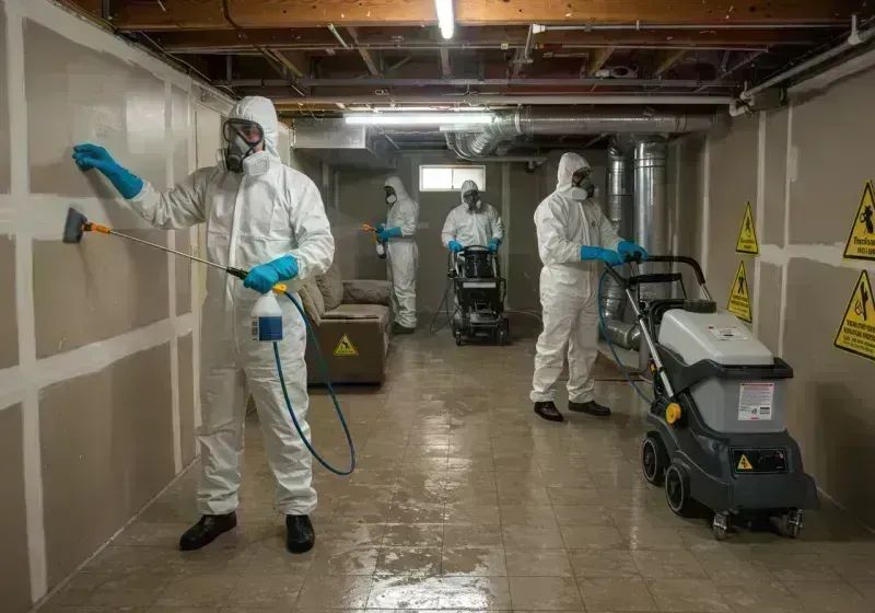 Basement Moisture Removal and Structural Drying process in Slater, MO